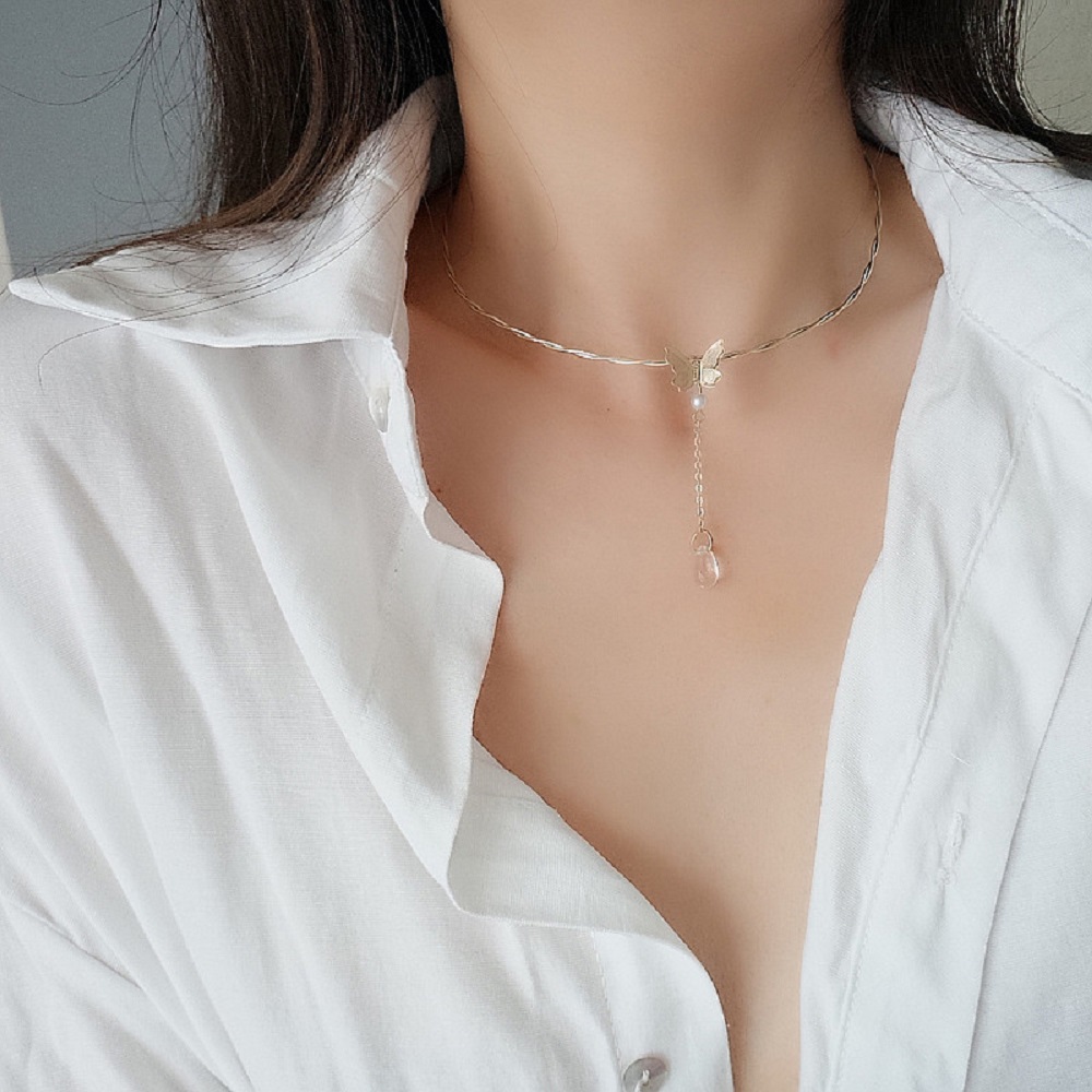 Vòng đeo cổ choker thiết kế bươm bướm thời trang dành cho nữ