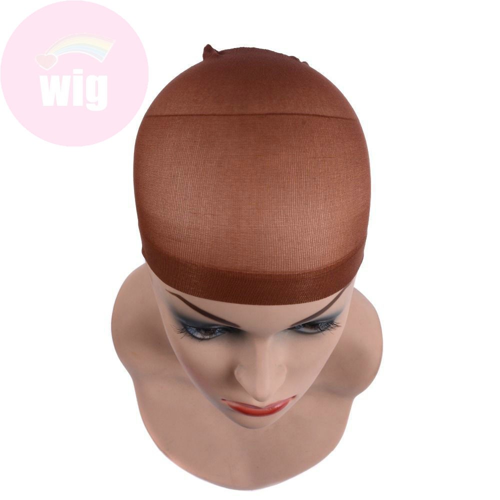 2Pcs Unisex Stretchable Wig Liner Cap Hair Net Elastic Mesh Hairpiece Accessory