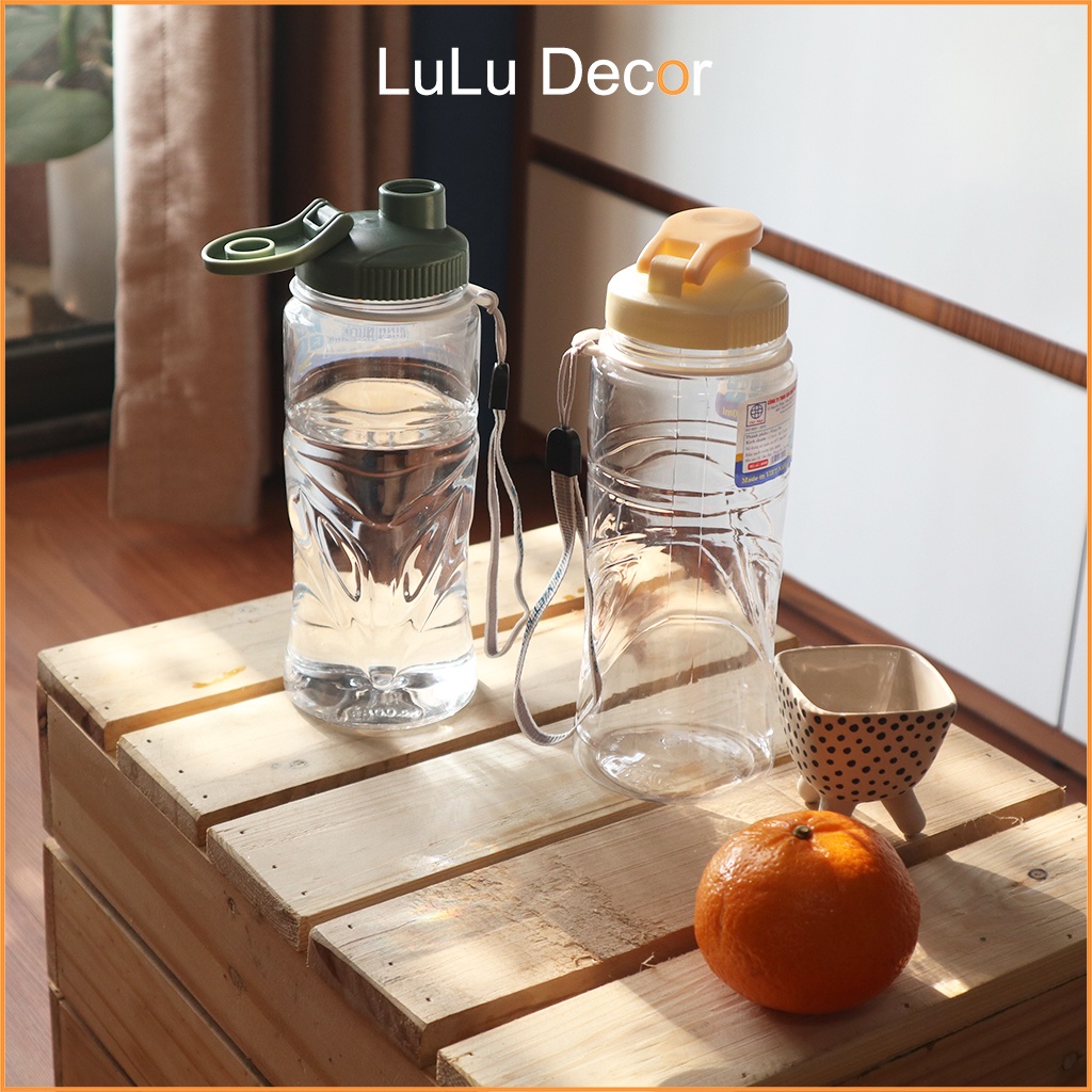 Bình Nước Học Sinh Việt Nhật 750ml - Bình Nước Thể Thao Có Quai Dù Treo Tiện Lợi