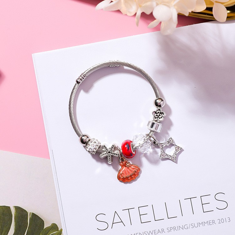 XiaoboACC Vòng Đeo Tay Xâu Hạt Phong Cách Hàn Quốc