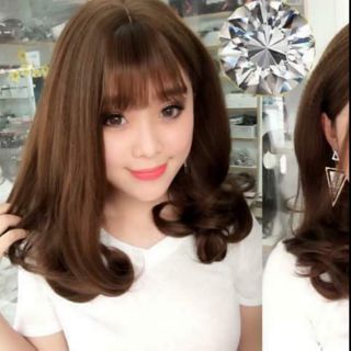 Tóc Giả Cả Đầu Lửng Xoăn