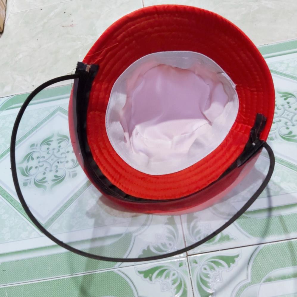 Mũ nón bucket có kính trong suốt chống dịch, chống khói bụi người lớn thêu BÚT LÔNG - Săn Nón Đẹp  ྇