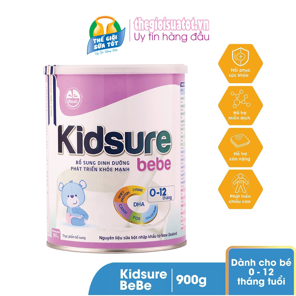 Sữa bột Kidsure BeBe 900g - Sữa Cho Trẻ Biếng Ăn Suy Dinh Dưỡng thegioisuatot