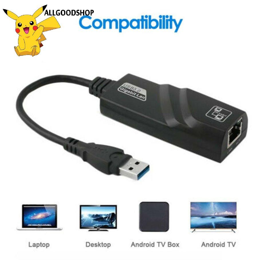 all} Adapter mạng chuyển đổi USB 3.0 thành RJ45 Gigabit RJ45 LAN (10/100/1000) mbps