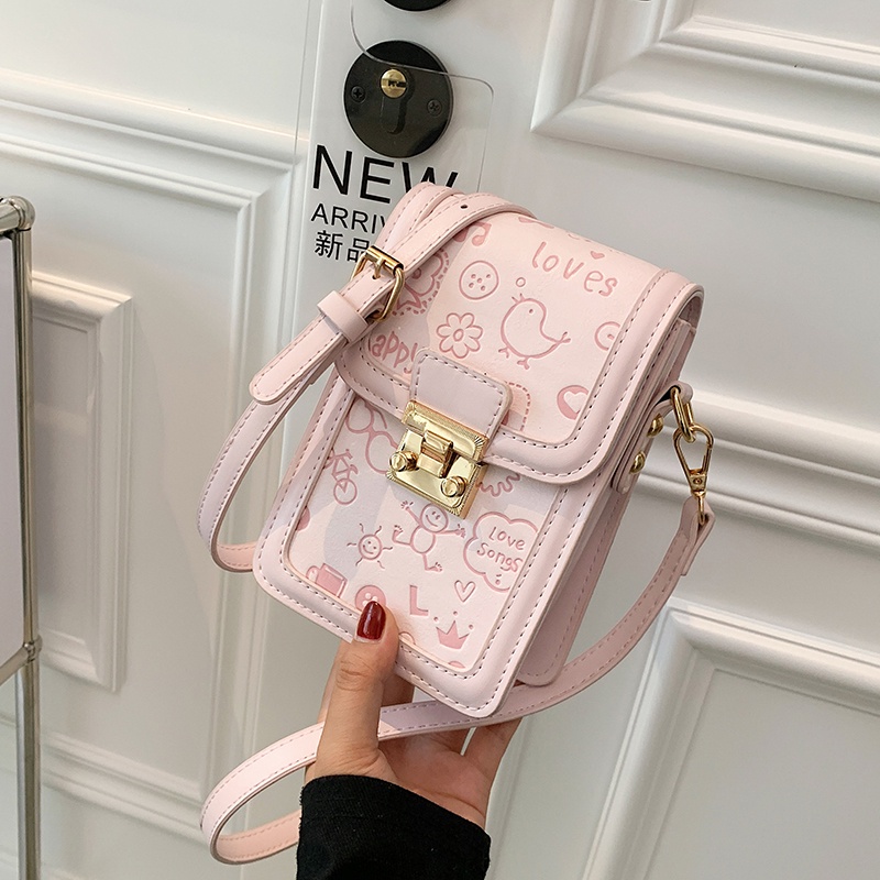 Túi đeo chéo nhỏ vân chìm khóa bóp - Hàng loại 1 - TB.Store DC343 16x12x7