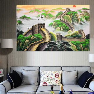 Tranh dán 3d 💖FREESHIP💖 Giấy dán tường Vạn lý trường thành MS T01 - T3D02