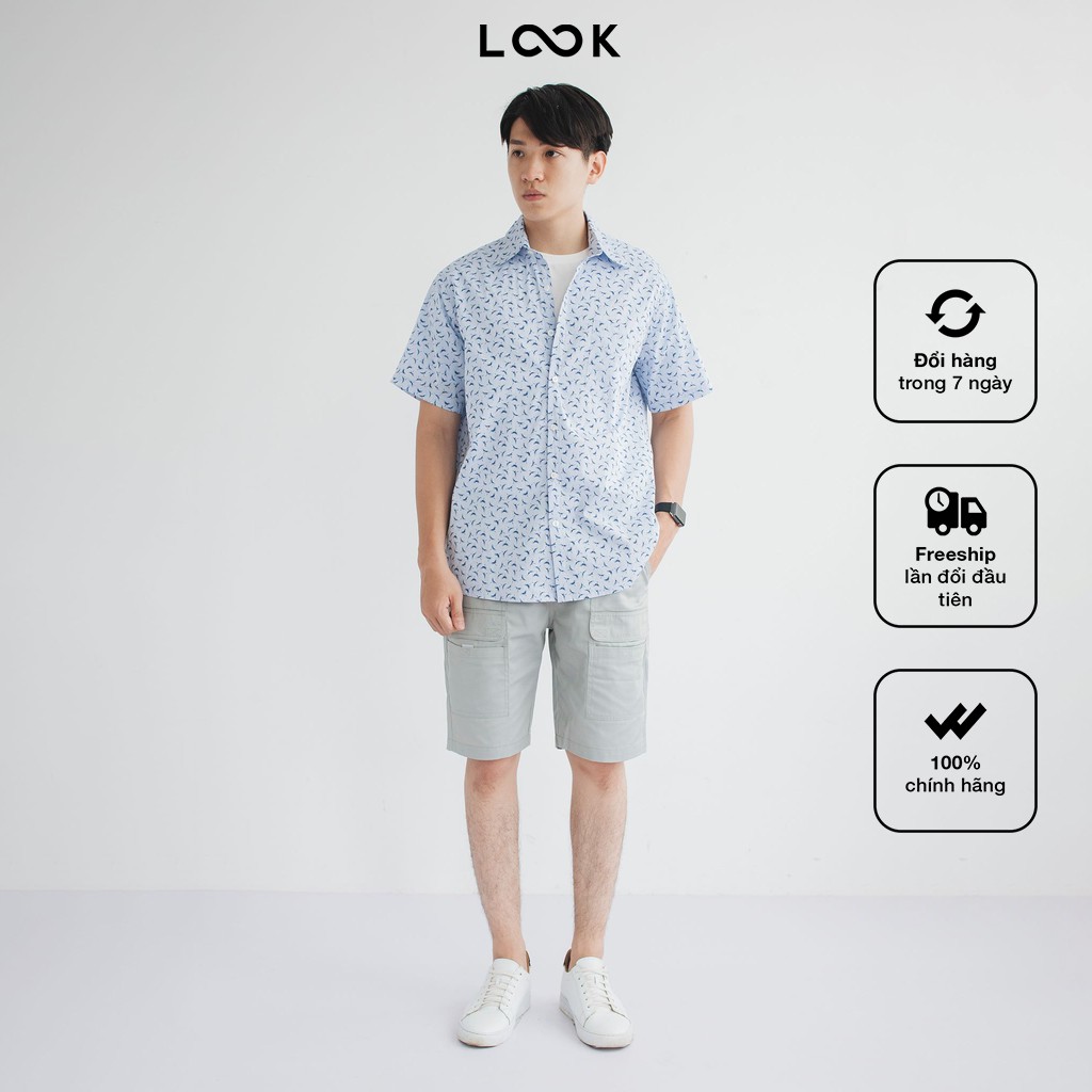 Áo Sơ Mi Nam LOOK FLORAL LIGHT BLUE