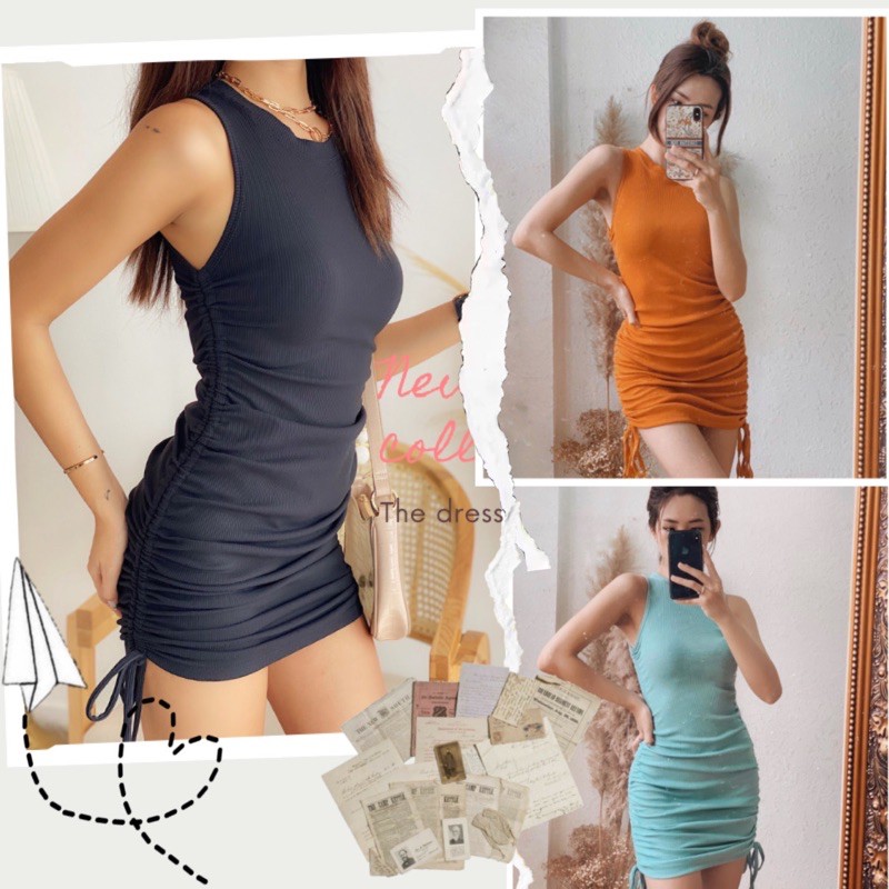 🌺ĐẦM BA LỖ RÚT HAI BÊN DÁNG ÔM BODY✨