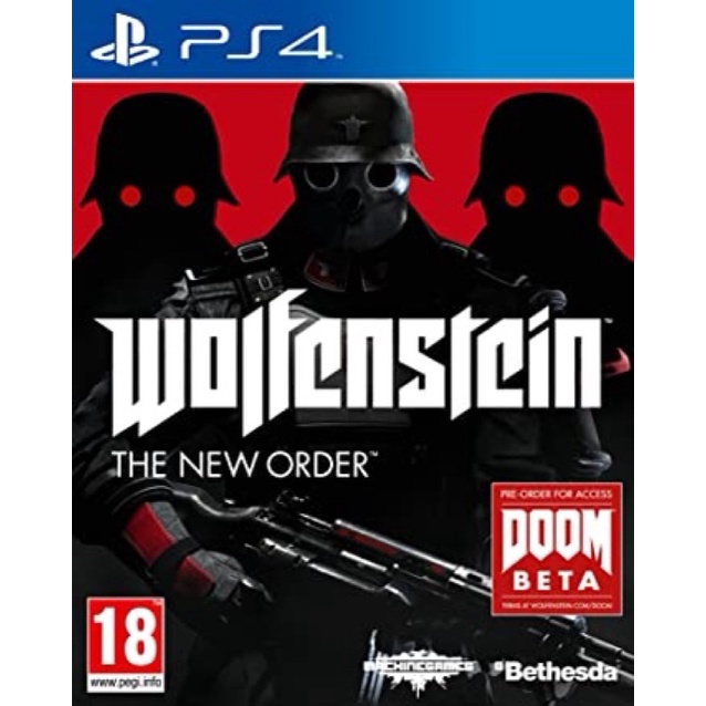Đĩa Game PS4 : Wolfenstein The New Order Likenew