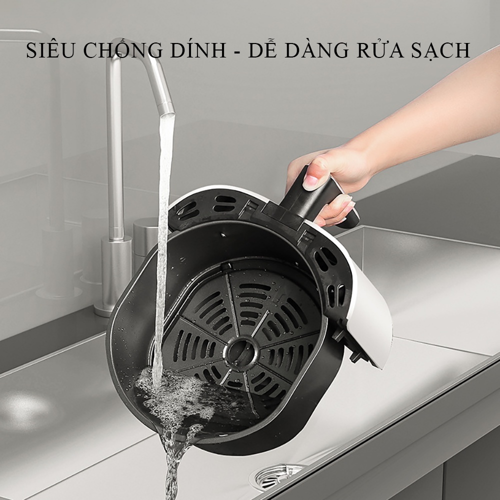 Nồi chiên không dầu MONDA dung tích 4.5L - Thép không gỉ - Hàng chính hãng - Bảo hành 24 tháng