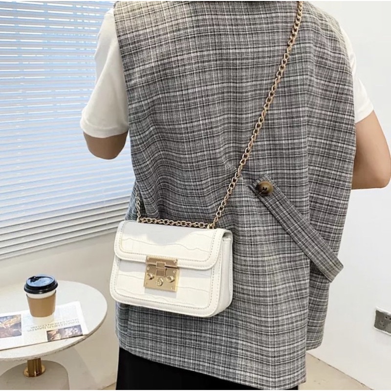 🌿Túi Xách Nữ - HÀNG ĐẸP dáng hộp basic da vân♥️🥰