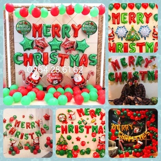 [Noel]Sét bóng trang trí noel giáng sinh merry christmas