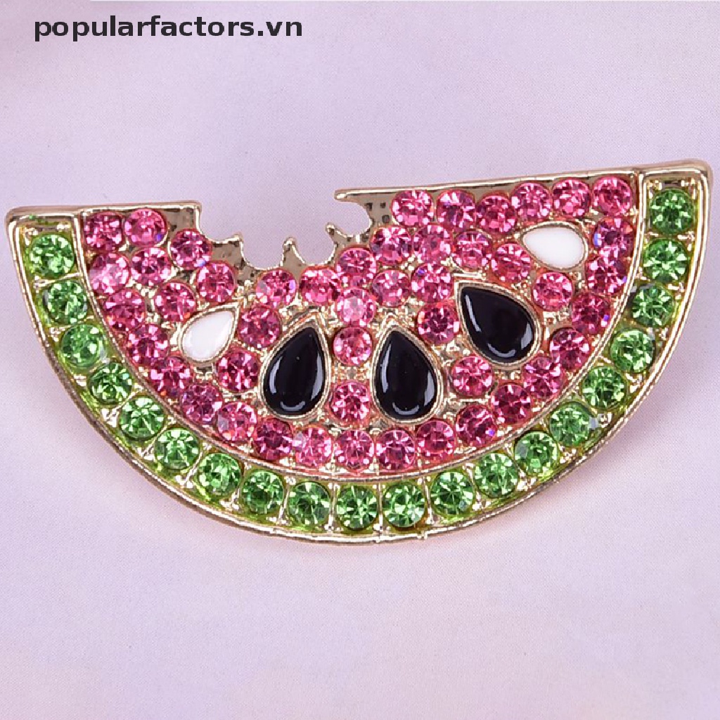 Ghim Cài Áo Hình Dưa Hấu Đính Pha Lê Thời Trang