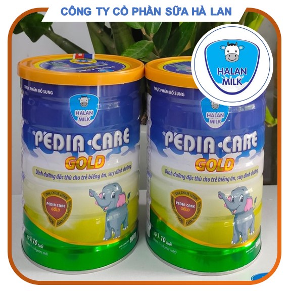 Sữa Pedia Care Gold HalanMilk Cho bé biếng ăn, Chậm lớn, Hệ tiêu hóa kém từ 1-10 tuổi 900gr