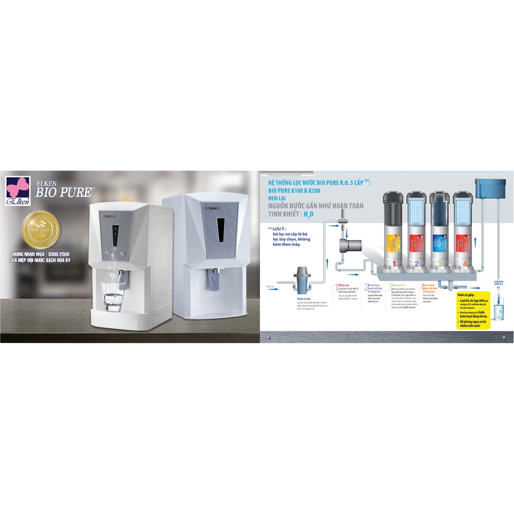 Máy lọc nước RO Elken K100 hàng chính hãng