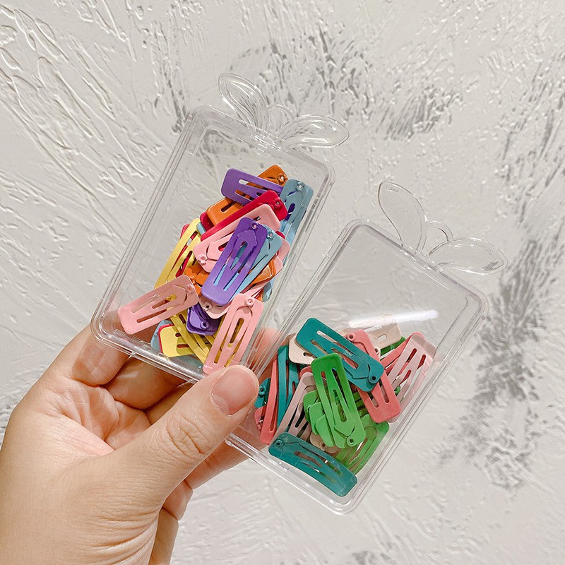 Hộp 30 kẹp tóc BB màu kẹo nhiều kiểu dáng và màu sắc tùy chọn dành cho trẻ em