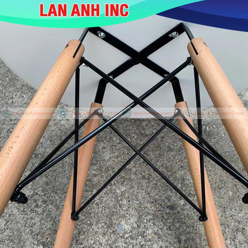 Bộ bàn ăn cafe tròn 4 ghế đẹp hiện đại giá rẻ Eames LA-BBA01