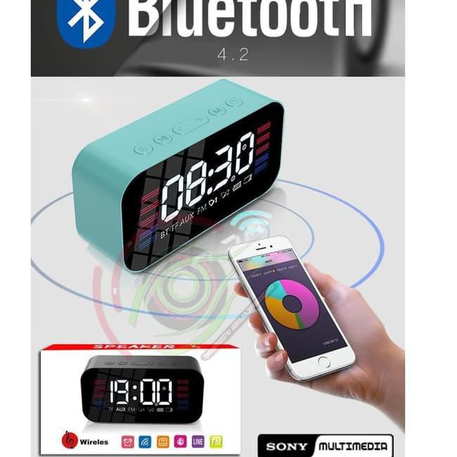 Loa Bluetooth Tích Hợp Đồng Hồ Báo Thức Màn Hình Led Cho Sony S65