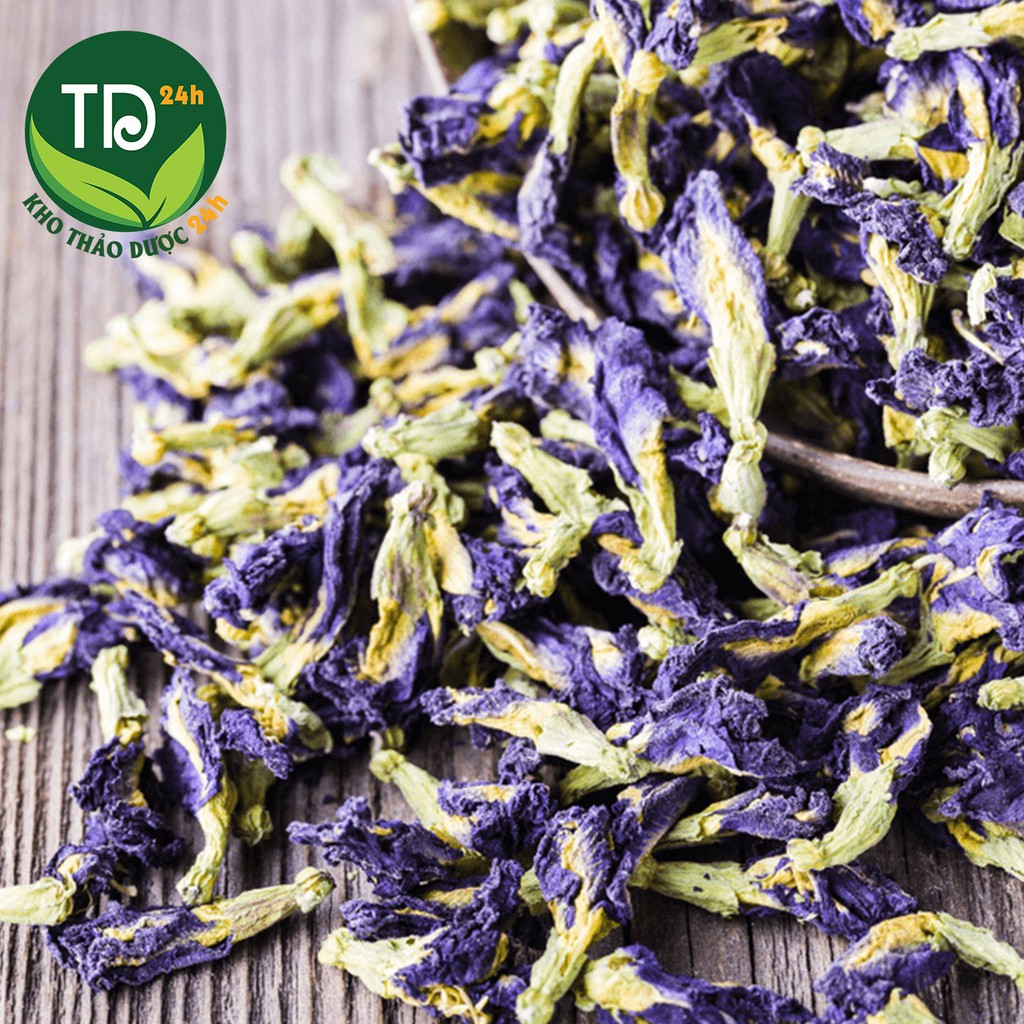 Trà hoa đậu biếc 100% thiên nhiên, nguyên liệu pha trà, nấu nướng, làm bánh, lên màu thực phẩm tự nhiên, không hóa chất