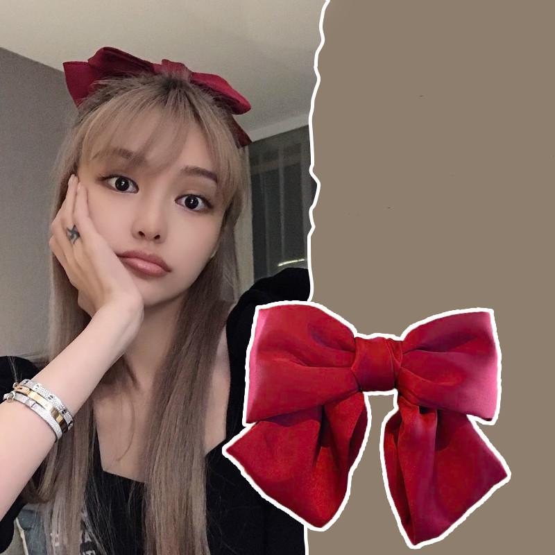 Kẹp Tóc Hình Nơ Màu Trơn Xinh Xắn Phong Cách Nhật Bản Cho Nữ HARI