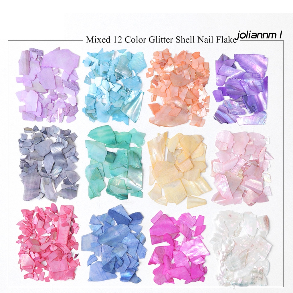 Hộp vỏ sò trang trí móng lấp lánh