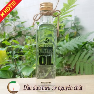 DẦU DỪA HỮU CƠ NGUYÊN CHẤT 100% 250ML dùng để dưỡng ẩm cho da, dưỡng tóc, dưỡng mi, chăm sóc làm đẹp...