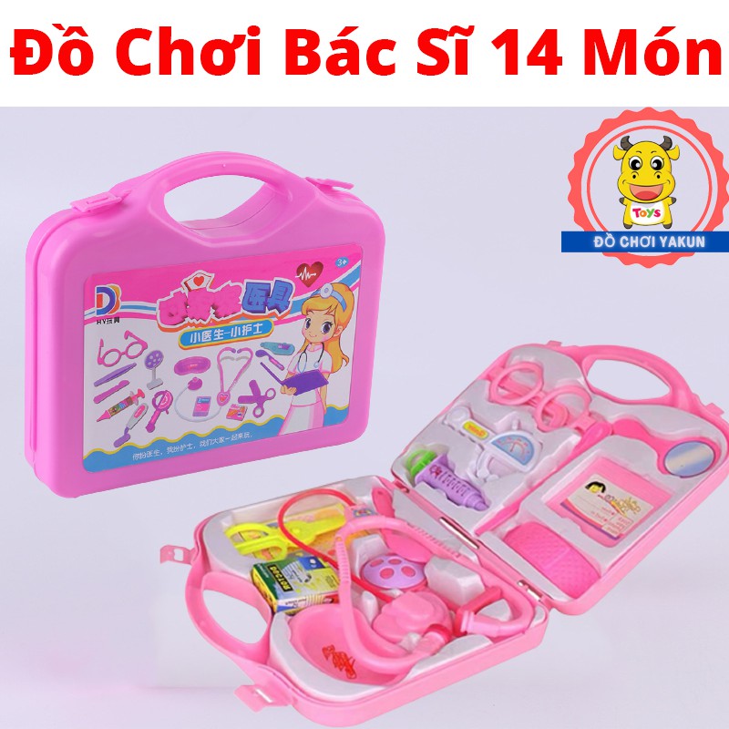 Đồ chơi bác sĩ cho bé 14 phụ kiện chất liệu nhựa ABS an toàn (vali bác sĩ cho trẻ em )