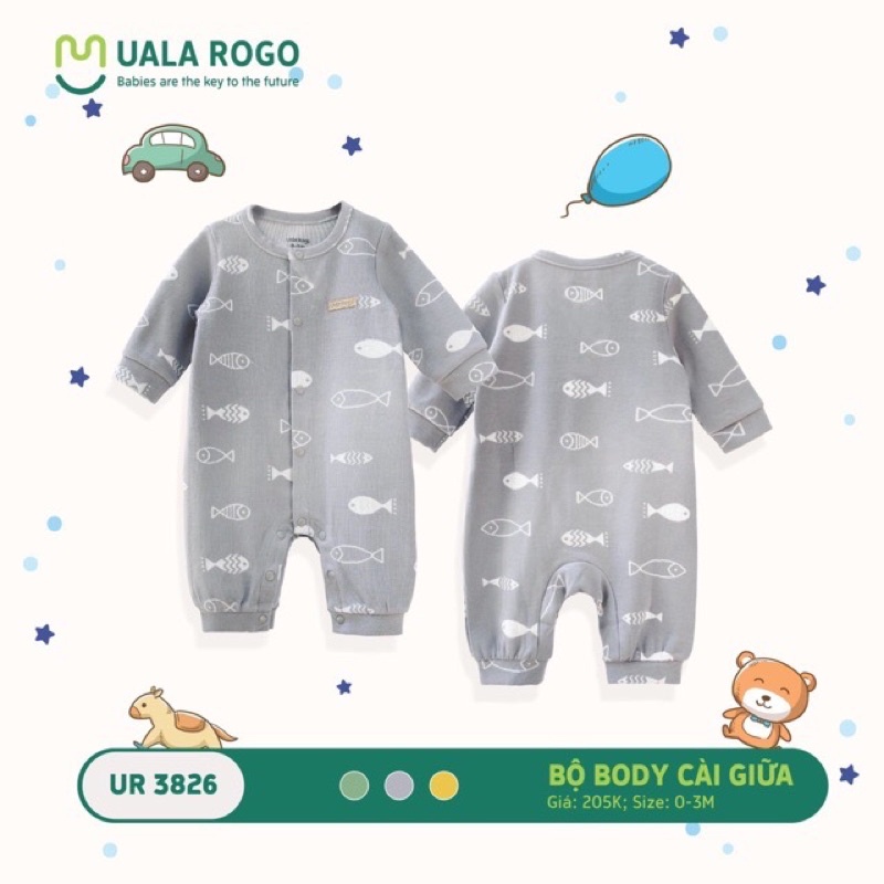 Body nỉ cúc giữa uala rogo ur3826
