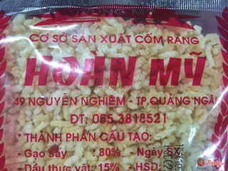 65GR CƠM RANG THƠM NGON ĐẶC BIỆT ĐẶC SẢN QUẢNG NGÃI
