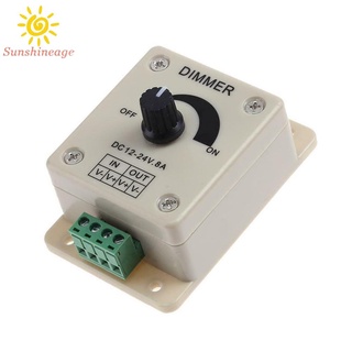 SUNAGE- ~LED Dimmer Switch 12-24V 8A Adjustable Brightness Single Color Controller    .【SUNAGE-HOT Fashion】