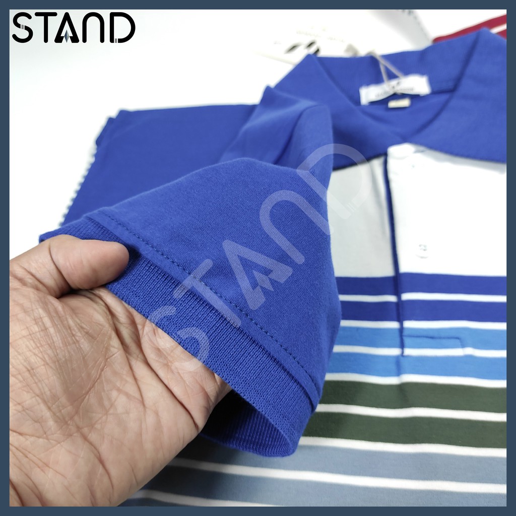 Áo Polo Tay Ngắn  💕𝘍𝘳𝘦𝘦𝘴𝘩𝘪𝘱💕 Polo Nam Có Cổ Jasson Sọc Ngang Thun Cotton Mềm Mịn  3 Màu 3 Size - Mã PS0016 - STAND | BigBuy360 - bigbuy360.vn