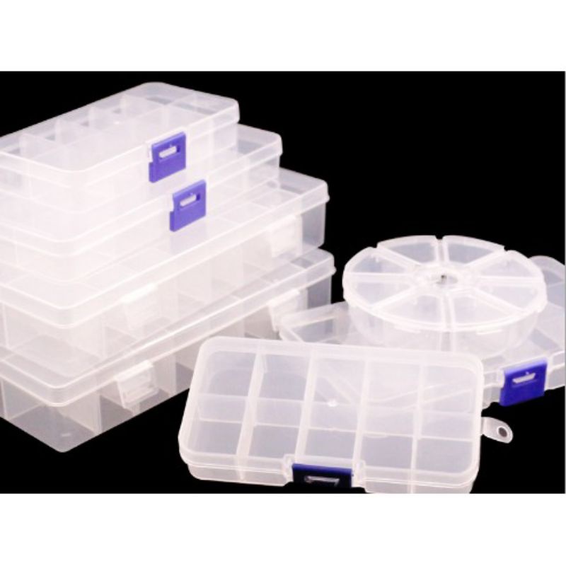 Hộp 8 ngăn, 10 ngăn, 15 ngăn, 24 ngăn có thẻ tháo rời vách chia ngăn đựng trang sức