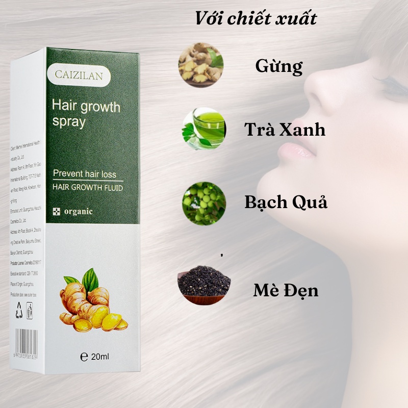 Xịt Tóc Tinh Dầu Gừng   Nội Địa Trung Kích Thích Mọc Tóc, Nuôi Tóc Khỏe, Bóng Mượt