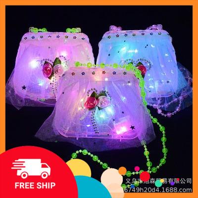 Túi xách nhỏ phát sáng cho bé gái chơi chợ đêm, trung thu, lễ hội