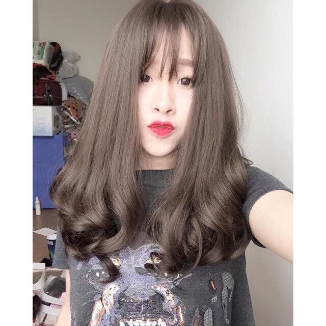 Tóc giả nguyên đầu ❤️ FREESHIP , tóc nguyên đầu xoăn lửng 8112