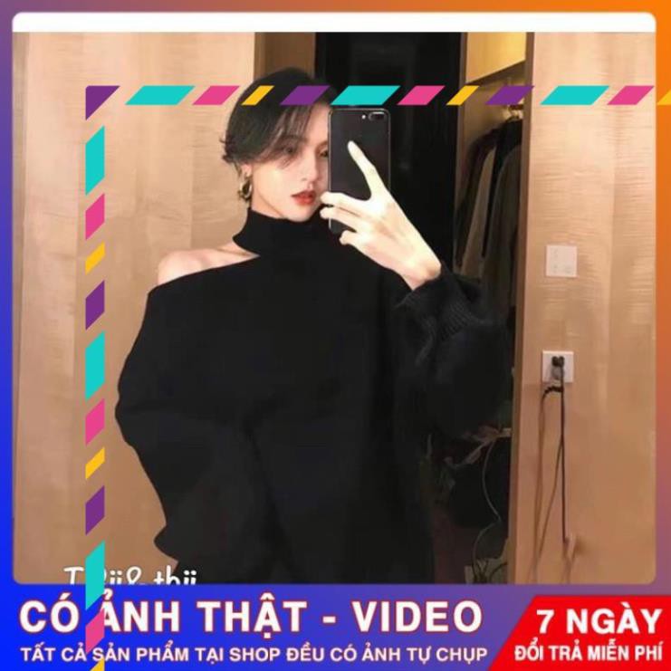 ÁO LEN DÁNG GIẤU QUẦN KHOÉT VAI ( có ảnh và video thật ) Siêu Xinh