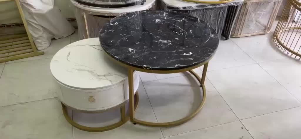 Đơn tỉnh ib shop - Bàn trà tròn Sofa phòng khách mặt đá hiện đại. Bàn đôi NC House thông minh có ngăn chứa đồ cao cấp | BigBuy360 - bigbuy360.vn
