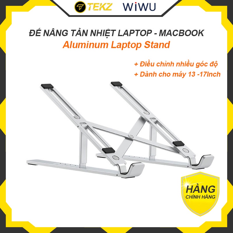 Đế Nâng Laptop Stand WiWU S400 Bằng Nhôm, Giá Đỡ Macbook Có Thể Gấp Gọn Với 6 Mức Độ Điều Chỉnh Độ Cao, Tản Nhiệt Nhanh