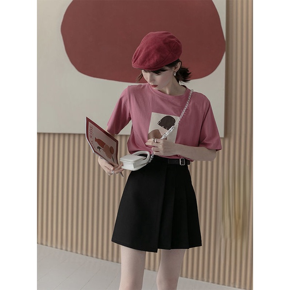 Chân Váy Ngắn Xếp Li Lưng Cao Thời Trang Mới Cho Nữ