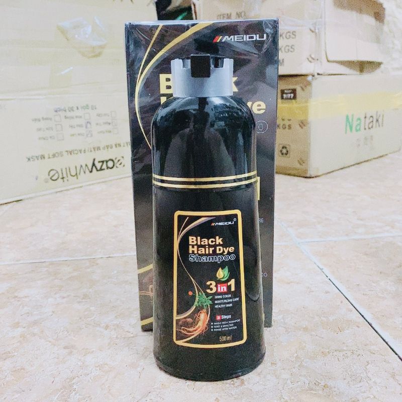 Gội Đen Tóc phủ bạc MEIDU NHẬT BẢN 500ML