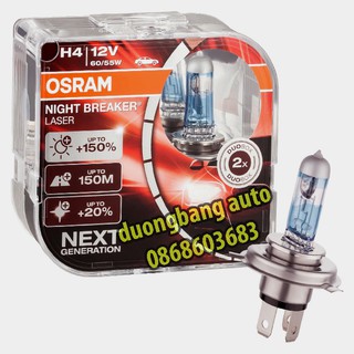 Bóng Đèn Osram H4 Siêu Sáng, Bóng Đèn Osram H4 Tăng Sáng 150%, Bóng Đèn Osram H4 12V 55W Tăng Sáng - P43t 6419