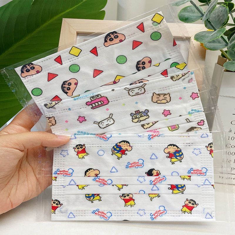 Set 5 cái khẩu trang 3 lớp hoạ tiết hoạt hình sanrio người lớn