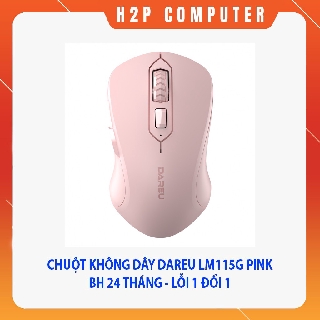 Chuột không dây DAREU LM115G Pink chính hãng Mai Hoàng BH 24 Tháng