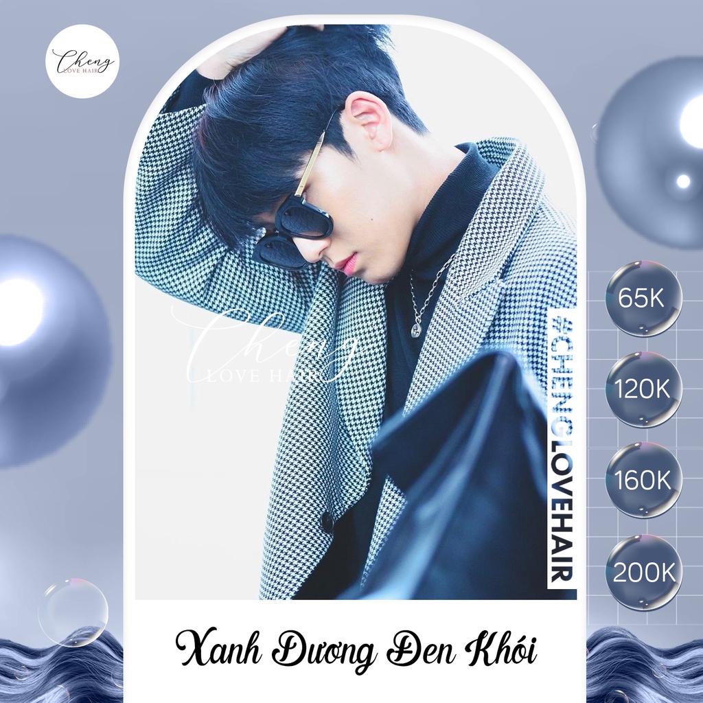 Thuốc Nhuộm Tóc KOOLPRO Màu XANH DƯƠNG ĐEN KHÓI Không Tẩy Tuýp 100g - Beli Official Store