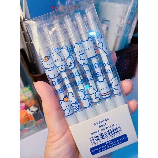 Set 6 bút gel mực đen