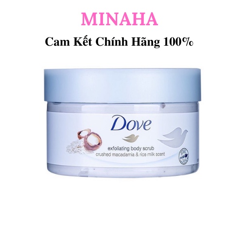 Tẩy da chết Body DOVE, Tẩy Tế Bào Chết Cơ Thể hương hoa oải hương trắng Trẻ hóa da