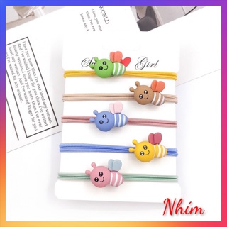 [Đẹp] Dây thun cột tóc ong dễ thương⚡️ chun buộc tóc Hàn Quốc đáng yêu