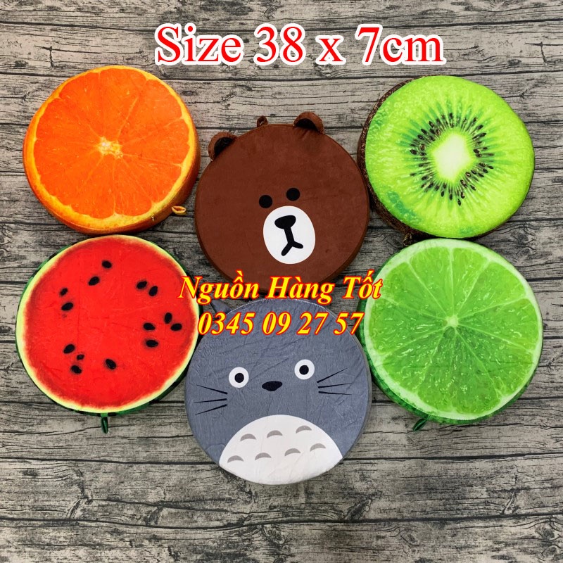 Nệm Ngồi Bệt YUNA Tròn Size 38x7cm Có Dây Kéo - Kiểu Nhật Hiện Đại Nhỏ Gọn