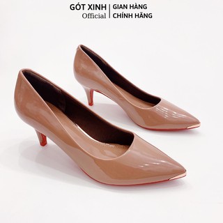[Mã BMLT35 giảm đến 35K đơn 99K] Giày cao gót nữ GÓT XINH GX252 nhiều màu da bóng đế cao 5cm