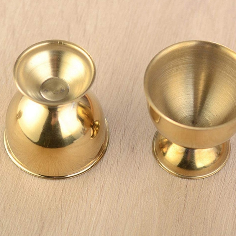 Bộ Cốc Luộc Trứng Và Khay Mềm Bằng Thép Không Gỉ Màu Vàng